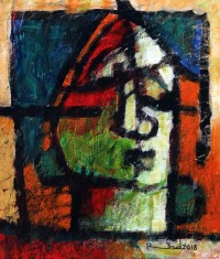 A. S. Rind, 14 x 12 Inch, Mixed Media On Board, Figurative Painting, AC-ASR-447